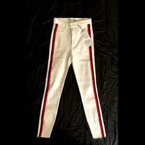 ZARA white hi-rise shaper skinny jean.